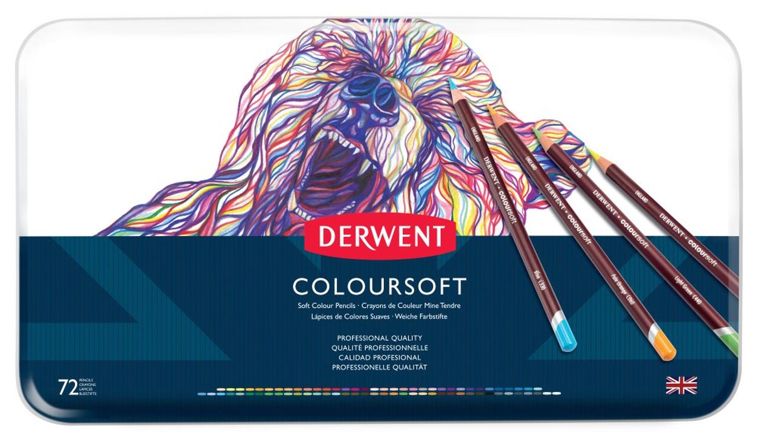 Foto 4 | Caja Metálica Con 72 Lápices Coloursoft No. 0701029 Derwent