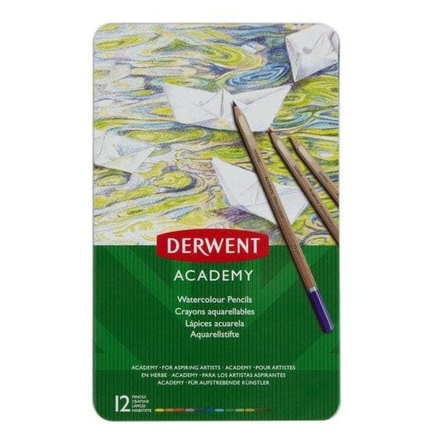Foto 1 | Caja Metálica Con 12 Lápices Acuarelables Derwent