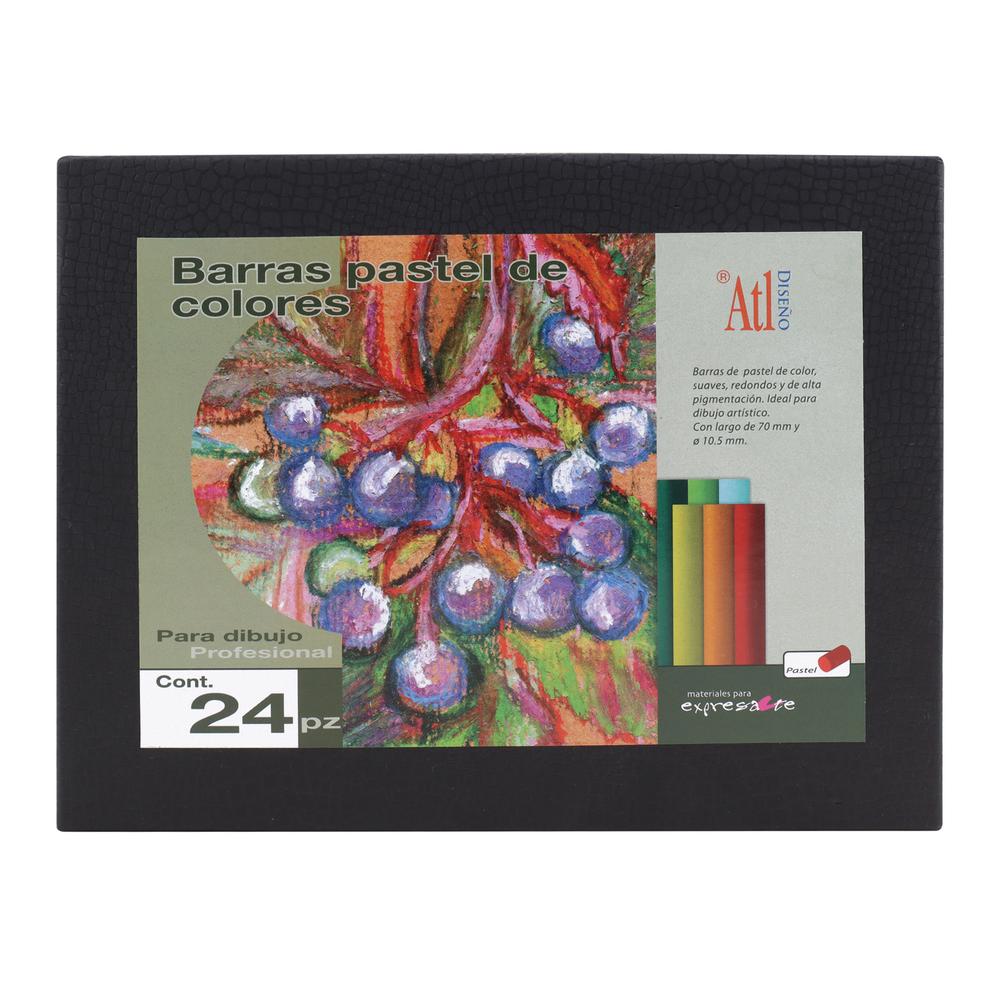 Foto 2 pulgar | Estuche de Colores Atl con 24 Barras Pastel Suave Profesional
