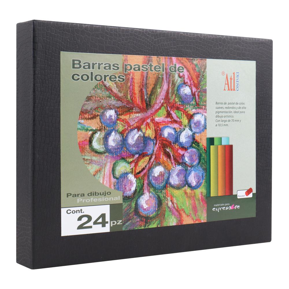 Foto 4 pulgar | Estuche de Colores Atl con 24 Barras Pastel Suave Profesional