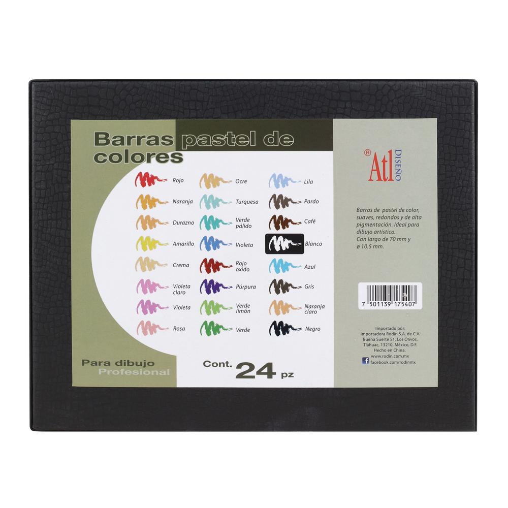Foto 6 pulgar | Estuche de Colores Atl con 24 Barras Pastel Suave Profesional
