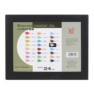 Foto 5 | Estuche de Colores Atl con 24 Barras Pastel Suave Profesional