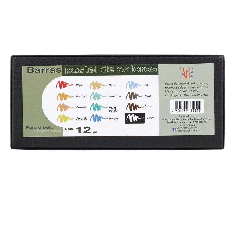 Foto 4 | Estuche con Barras de Colores Atl Pastel Suave Profesional 12 Piezas