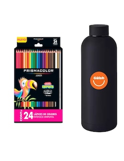 Foto 1 | 24 Lápices De Colores Junior Intensos + Gratis Termo Güish De Regalo