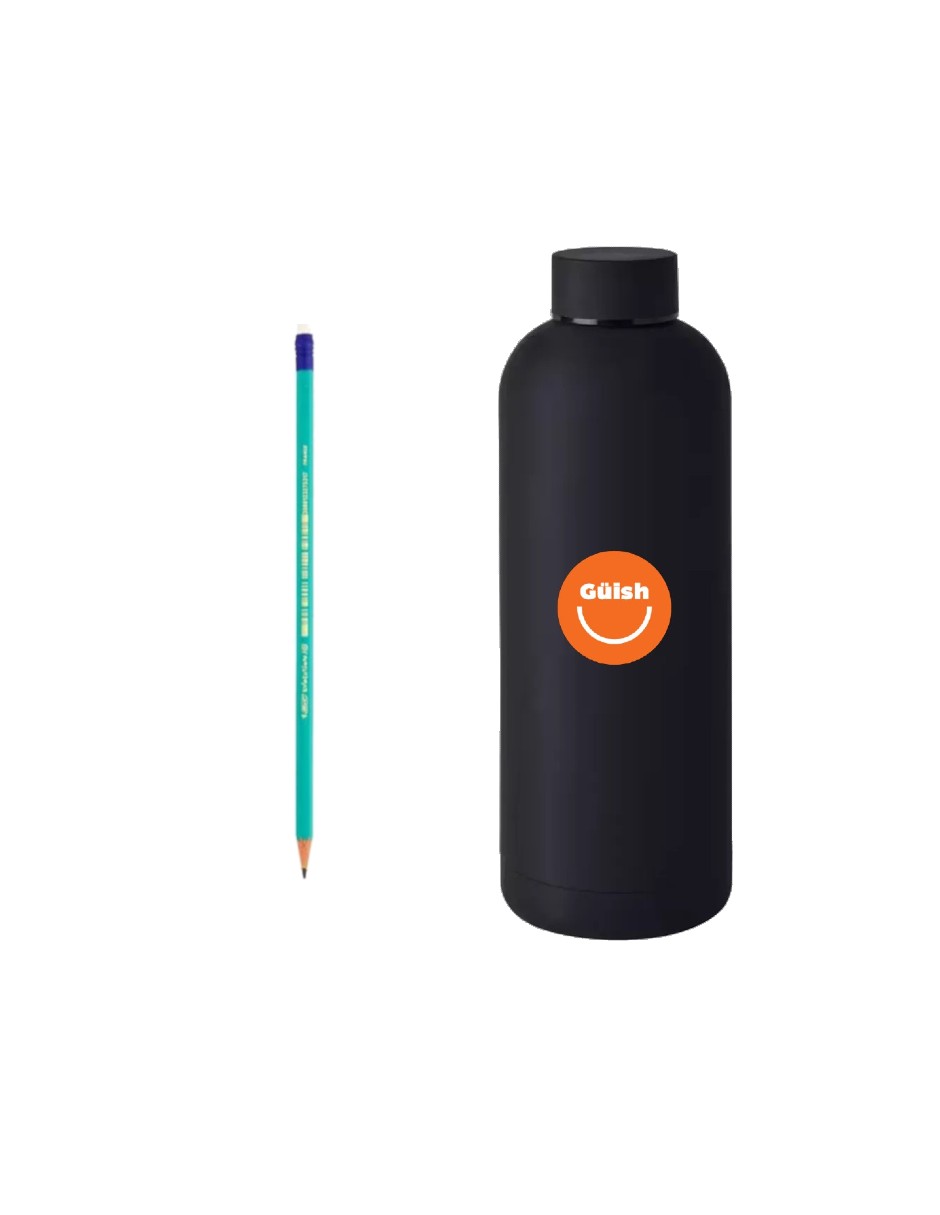 Lápiz Grafito Bic No. 2 Hexagonal 12 Piezas + Gratis Termo Güish De Regalo