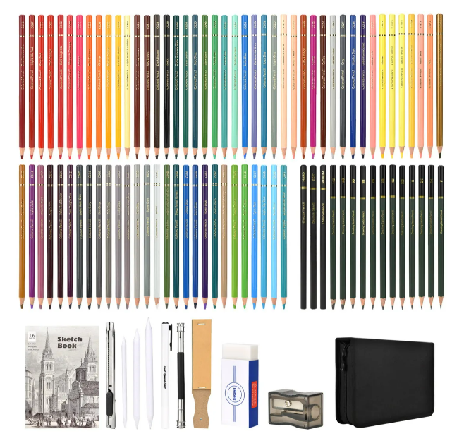 Foto 3 pulgar | 97 Xtellar Piezas Kit De Dibujo Profesional,72 Dibujo Lapices De Colores,25 Sets De Herramientas De Dibujo Para Ni