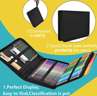 Foto 3 | 97 Xtellar Piezas Kit De Dibujo Profesional,72 Dibujo Lapices De Colores,25 Sets De Herramientas De Dibujo Para Ni