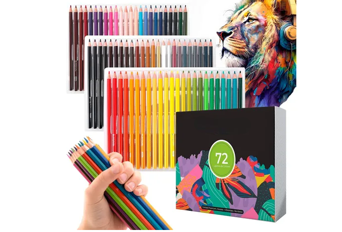 Foto 1 | Juego Xtellar De Lapices Dibujar Pintar De Colores Vibrantes 72 Pz Trazo Multicolor