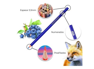 Foto 3 | Juego Xtellar De Lapices Dibujar Pintar De Colores Vibrantes 72 Pz Trazo Multicolor