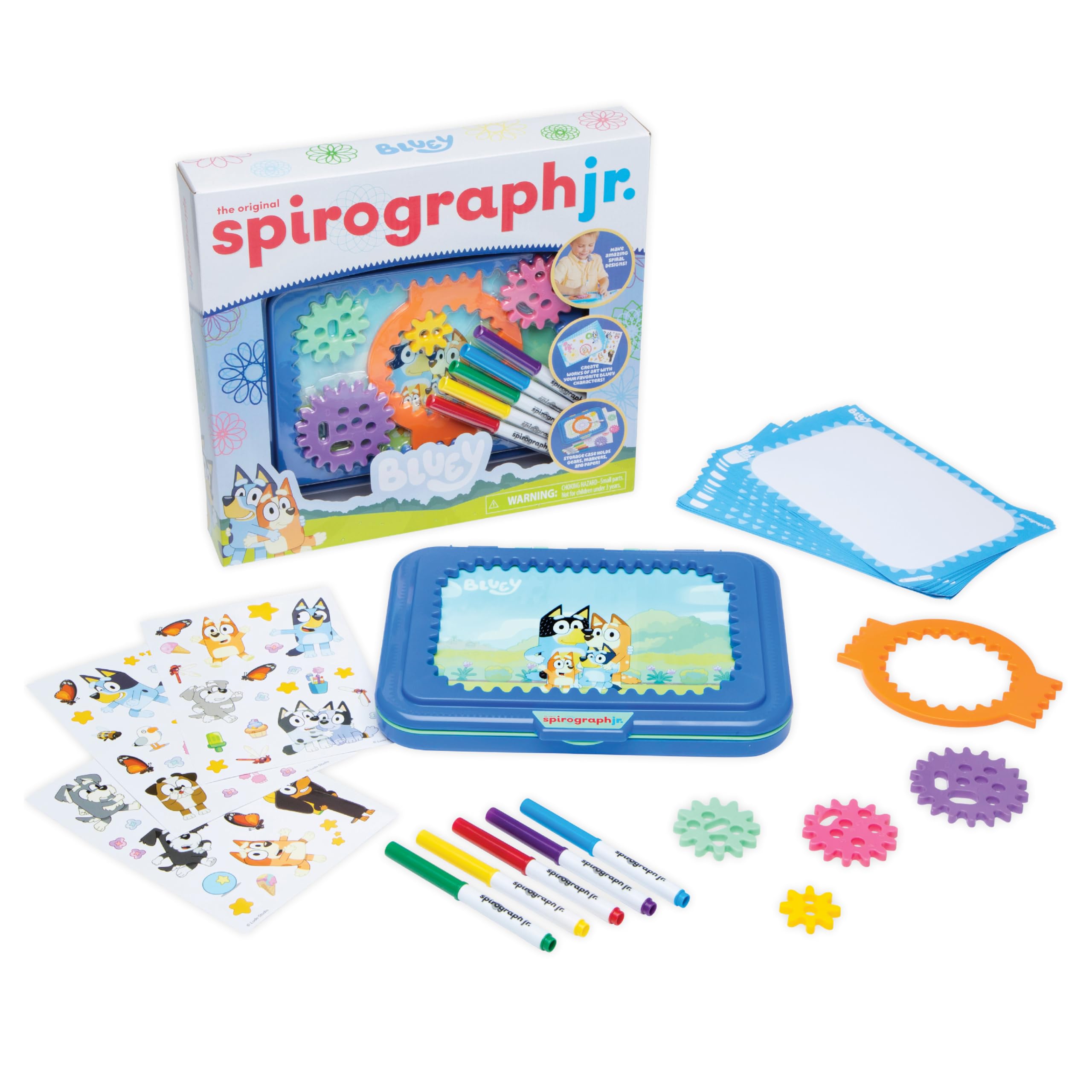 Foto 2 pulgar | Art Kit Spirograph Jr Bluey Toys Con Bloc De Dibujo Y Pegatinas - Venta Internacional.