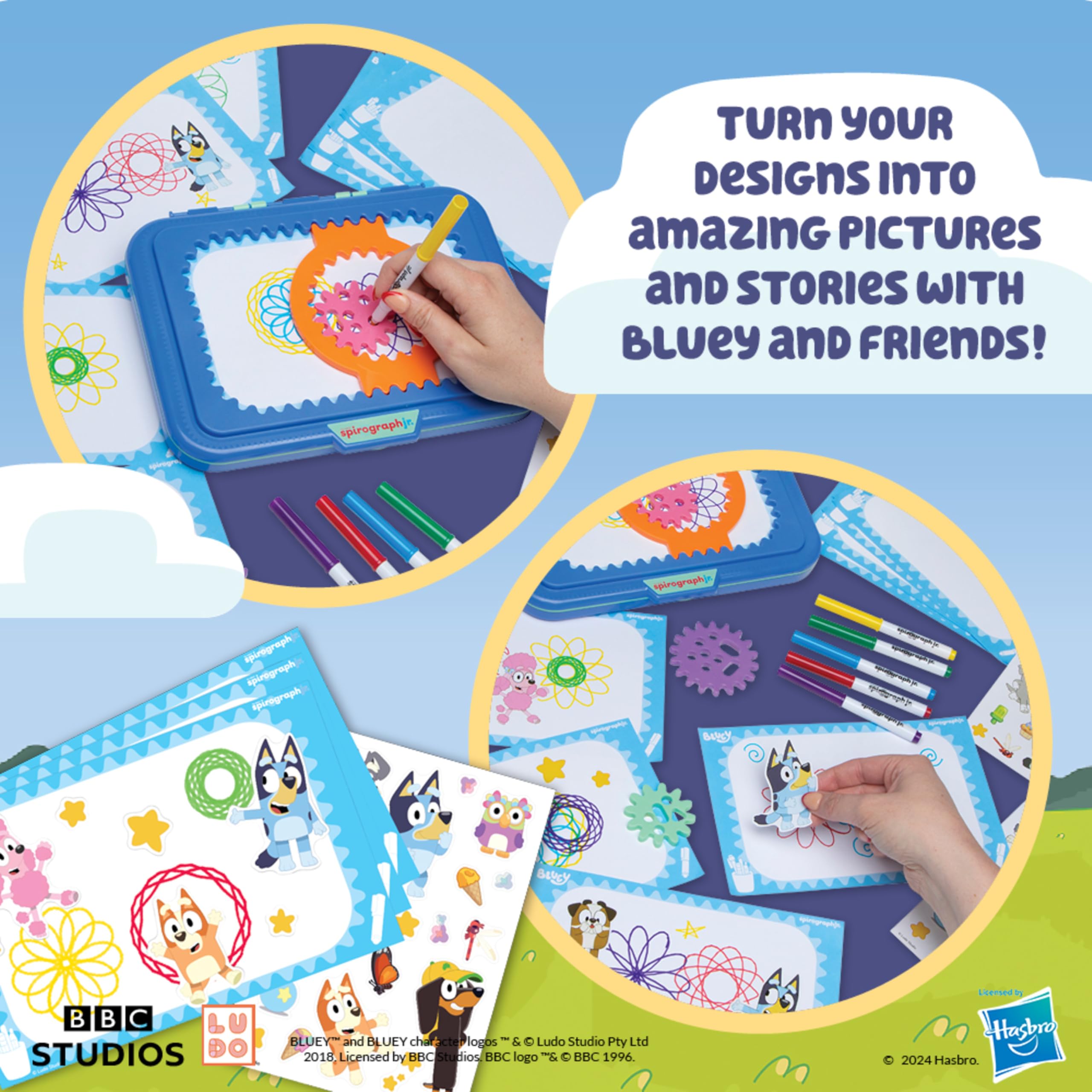 Foto 4 pulgar | Art Kit Spirograph Jr Bluey Toys Con Bloc De Dibujo Y Pegatinas - Venta Internacional.