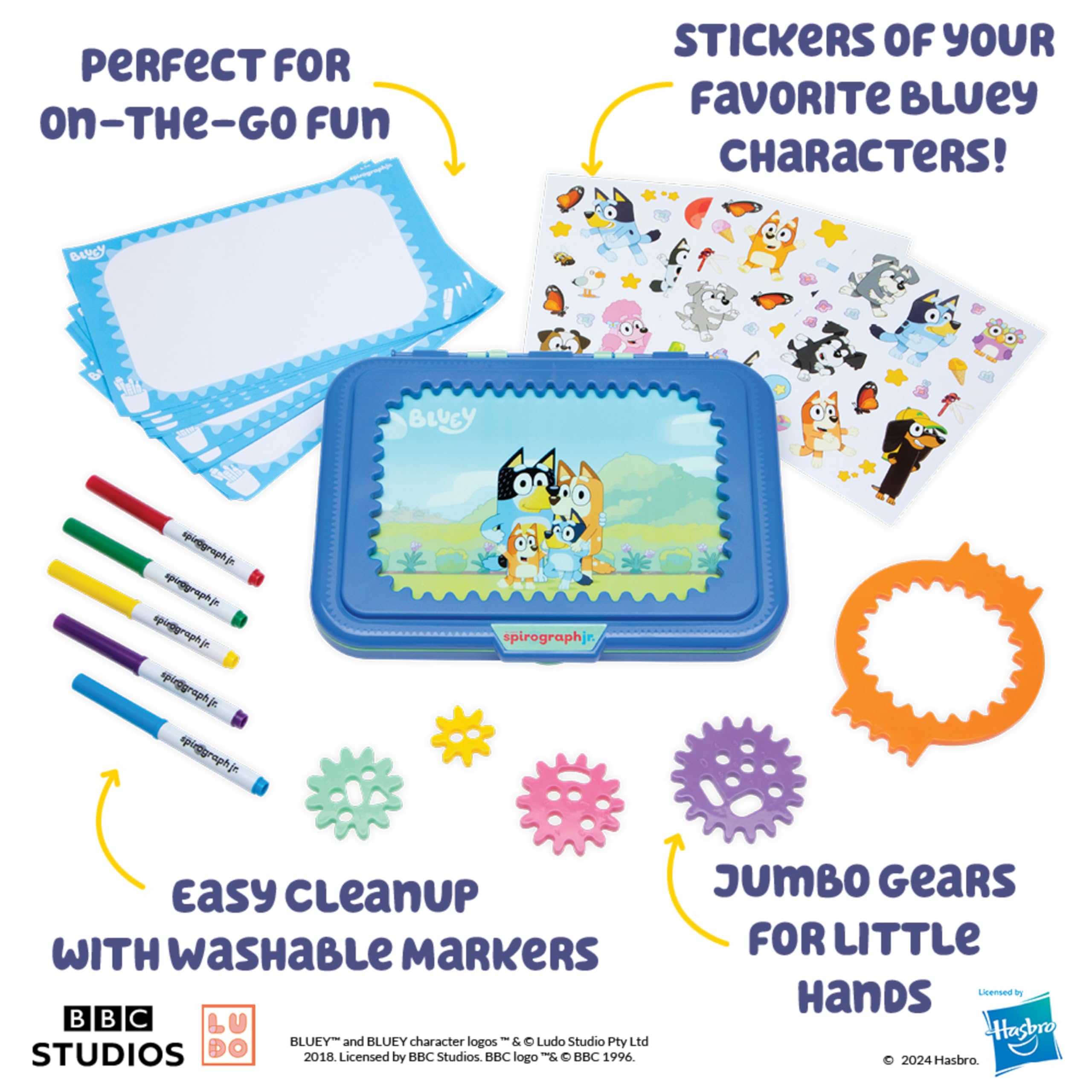 Foto 6 pulgar | Art Kit Spirograph Jr Bluey Toys Con Bloc De Dibujo Y Pegatinas - Venta Internacional.