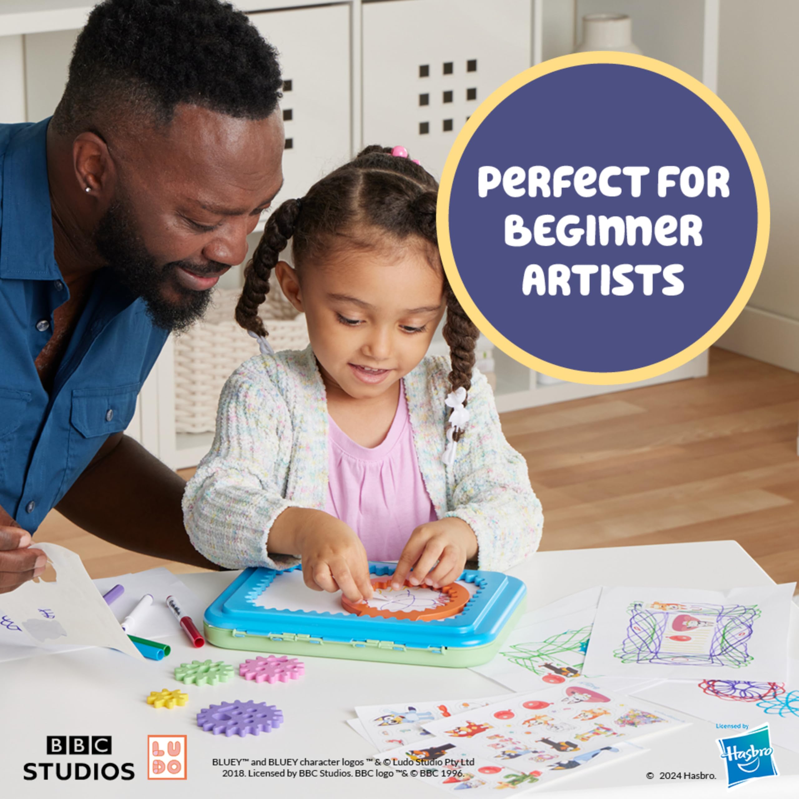 Foto 7 | Art Kit Spirograph Jr Bluey Toys Con Bloc De Dibujo Y Pegatinas - Venta Internacional.