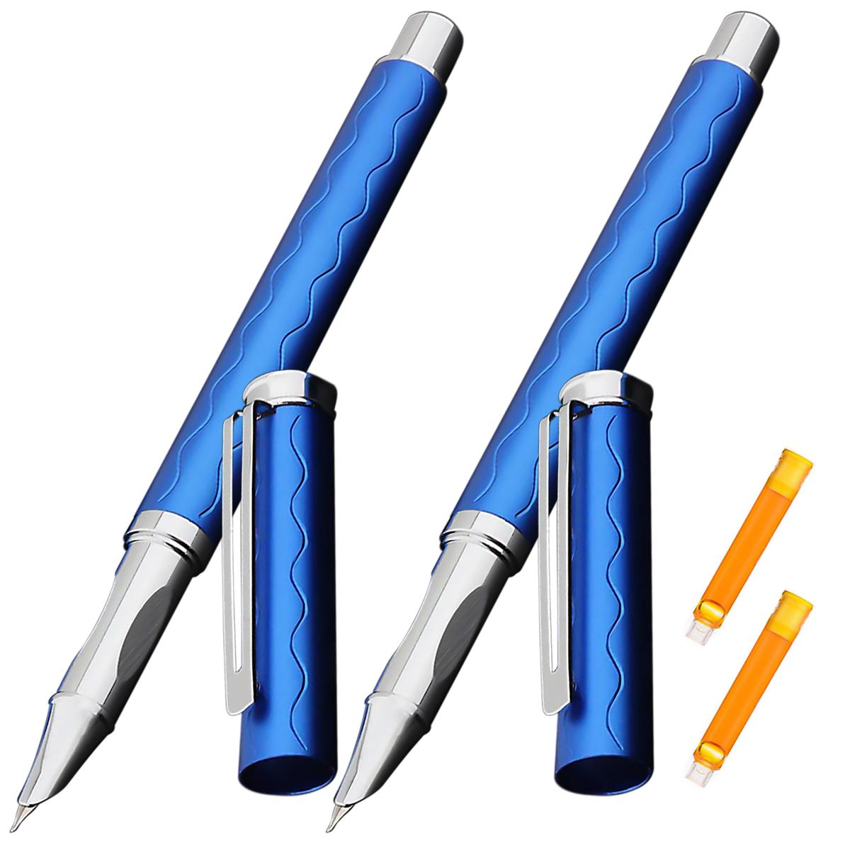 Pluma Mxbuh-016 2 Piezas High Monaco Azul Acero Inoxidable