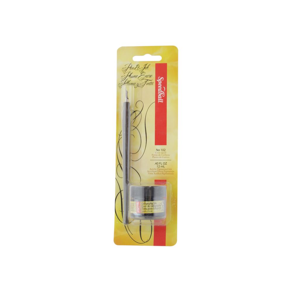 Set de Tinta + Mango + Plumilla SpeedBall para Caligrafía