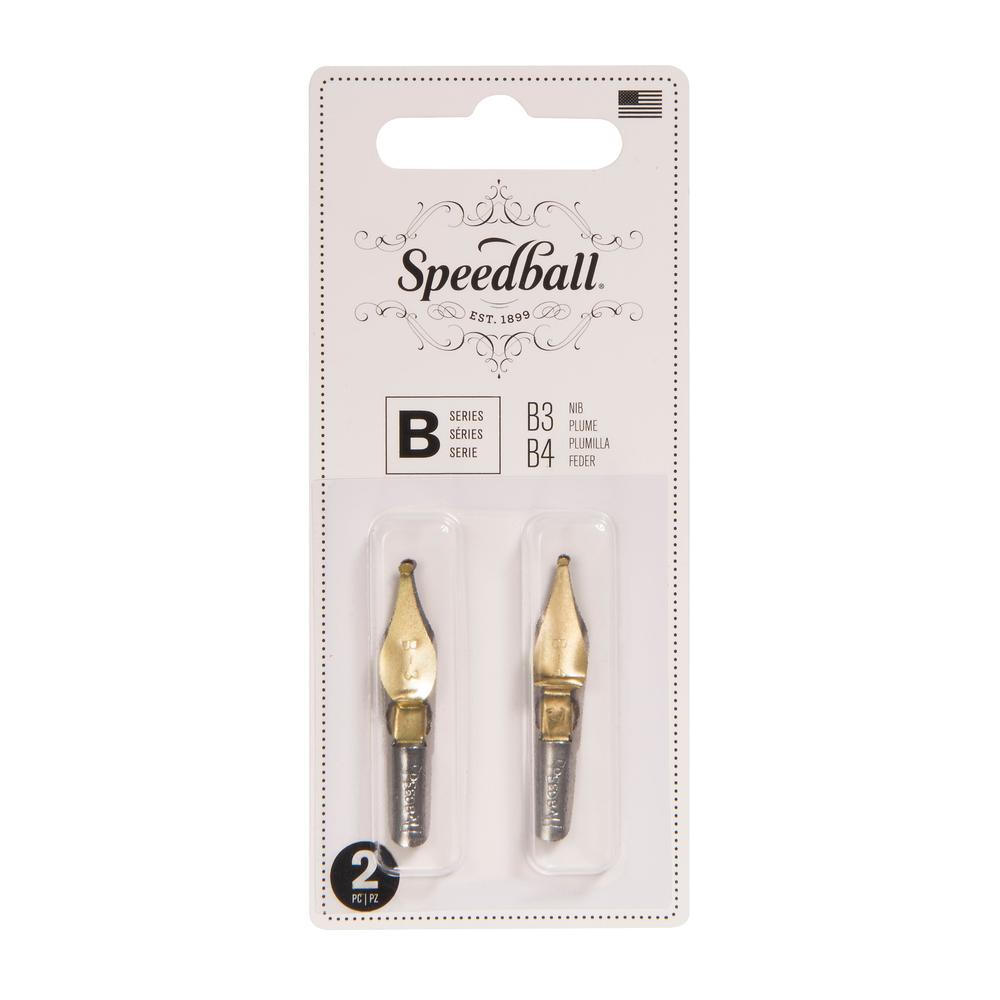 Foto 2 pulgar | Blíster SpeedBall con 2 Plumillas B3/B4