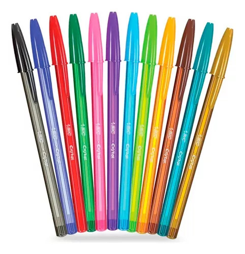 Foto 3 pulgar | Boligrafo Bic Cristal Tinta Surtidos + Termo Güish Gratis