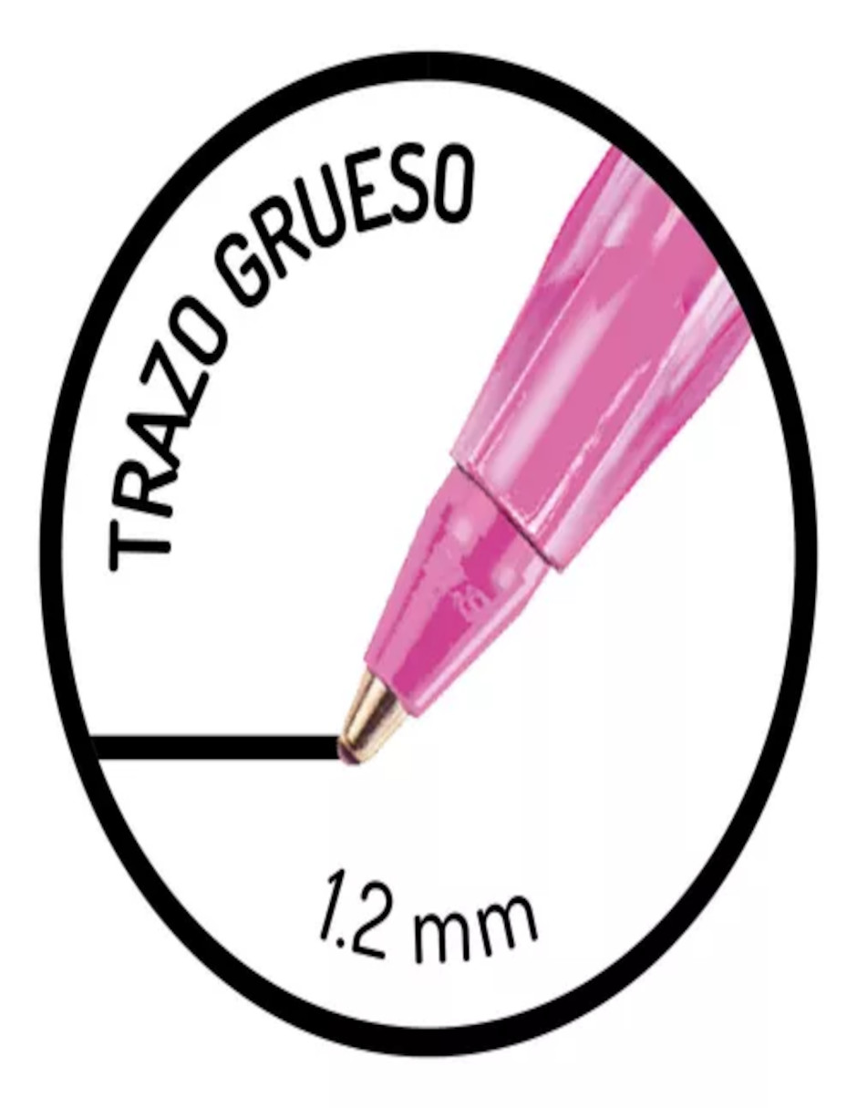 Foto 4 pulgar | Boligrafo Bic Cristal Tinta Surtidos + Termo Güish Gratis