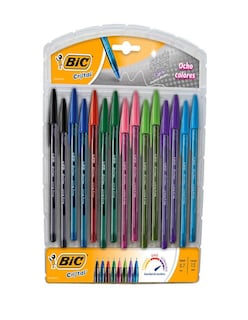 Foto 4 | Boligrafo Bic Cristal Tinta Surtidos + Termo Güish Gratis