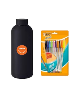 Foto 1 | Pluma Bolígrafo Bic Cristal Intenso Fashion 1.6mm + Termo Güish Gratis