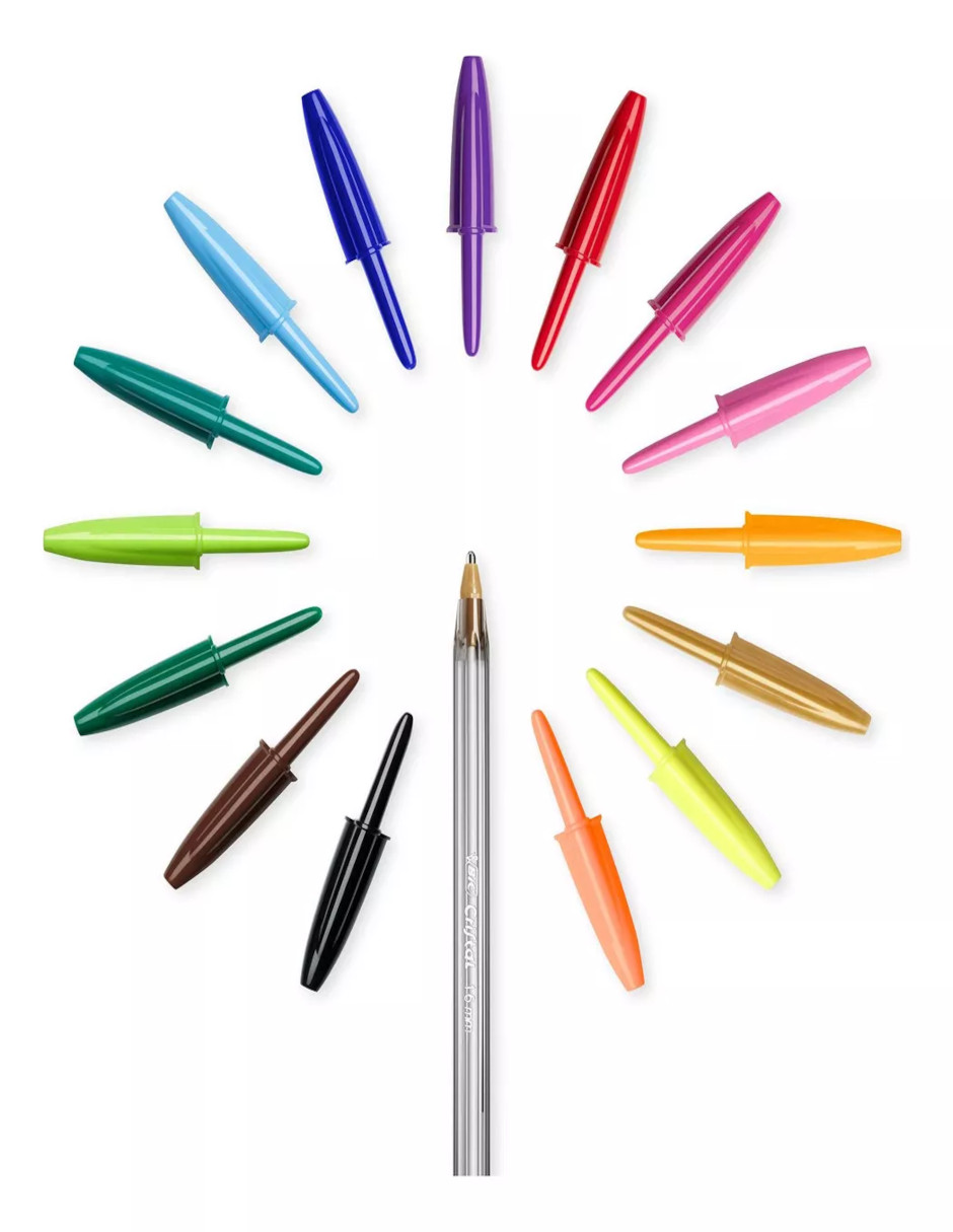 Foto 4 pulgar | Pluma Bolígrafo Bic Cristal Intenso Fashion 1.6mm + Termo Güish Gratis