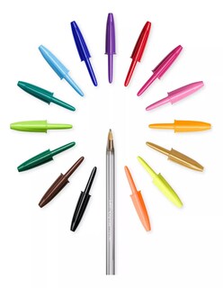 Foto 3 | Pluma Bolígrafo Bic Cristal Intenso Fashion 1.6mm + Termo Güish Gratis