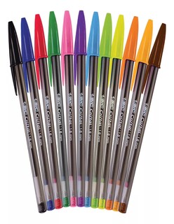 Foto 4 | Pluma Bolígrafo Bic Cristal Intenso Fashion 1.6mm + Termo Güish Gratis
