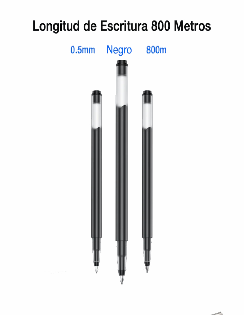 Foto 6 pulgar | Bolígrafos De Tinta Negra Punta De 0.5mm 10 Piezas + Termo Güish Gratis