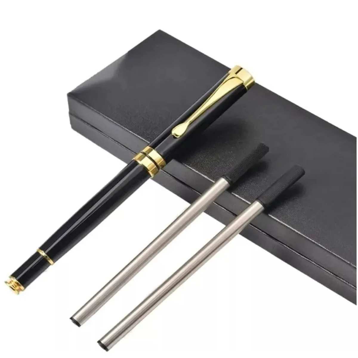 Foto 4 pulgar | Pluma Parker De Acero Con Recambio Y Caja De Regalo Lab.g Negro