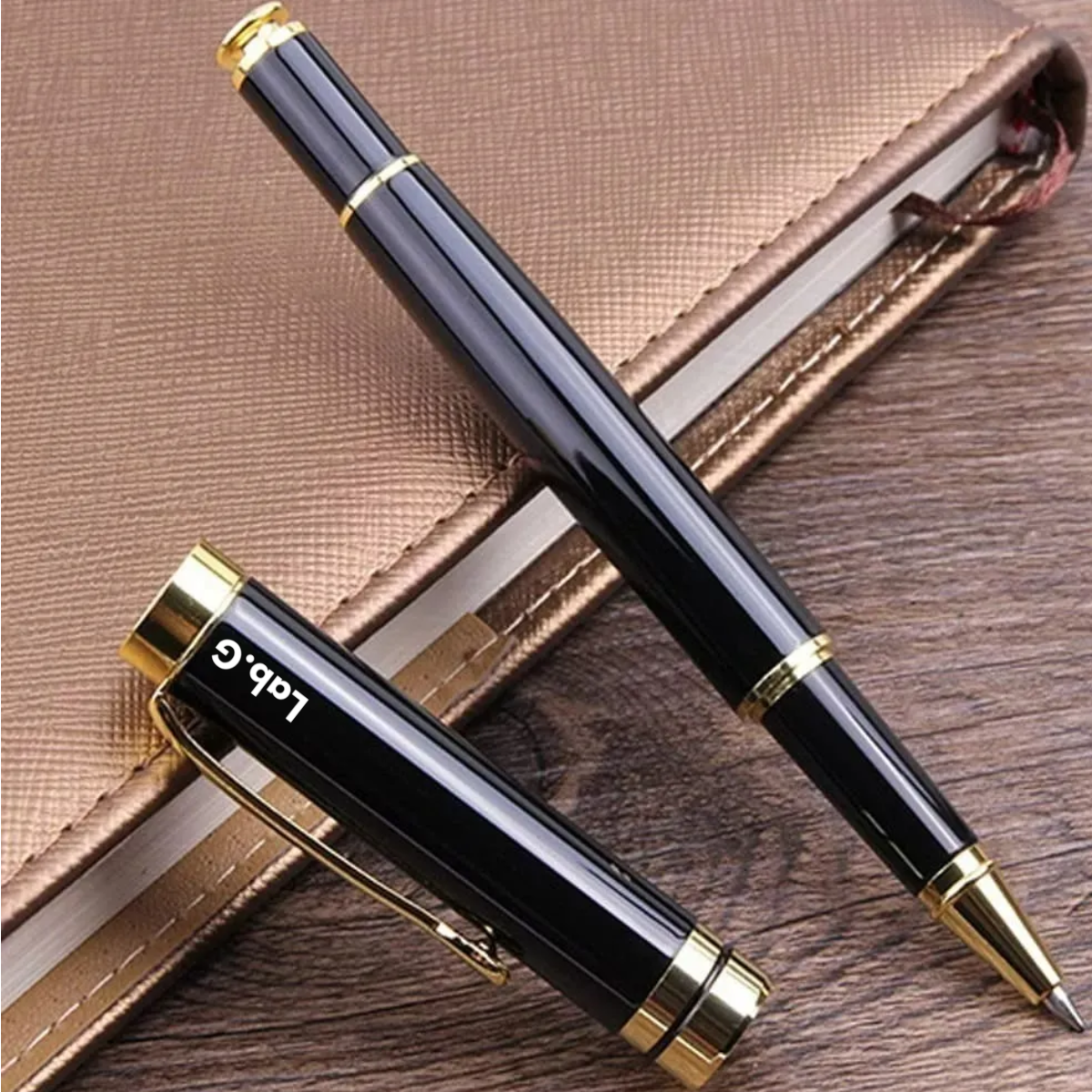 Foto 5 | Pluma Parker De Acero Con Recambio Y Caja De Regalo Lab.g Negro