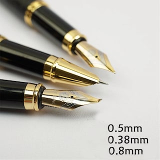 Foto 4 | Pluma Estilografica De Alta Calidad Con Tres Puntas Lab.g Negro