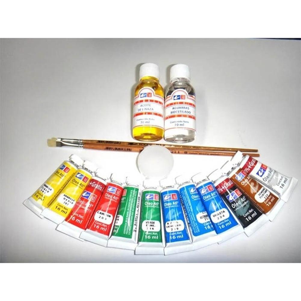 Foto 3 pulgar | Pintura Óleo Atl T-4 M-4 Caja/12 Tubos 16 ml C/U + Accesorios