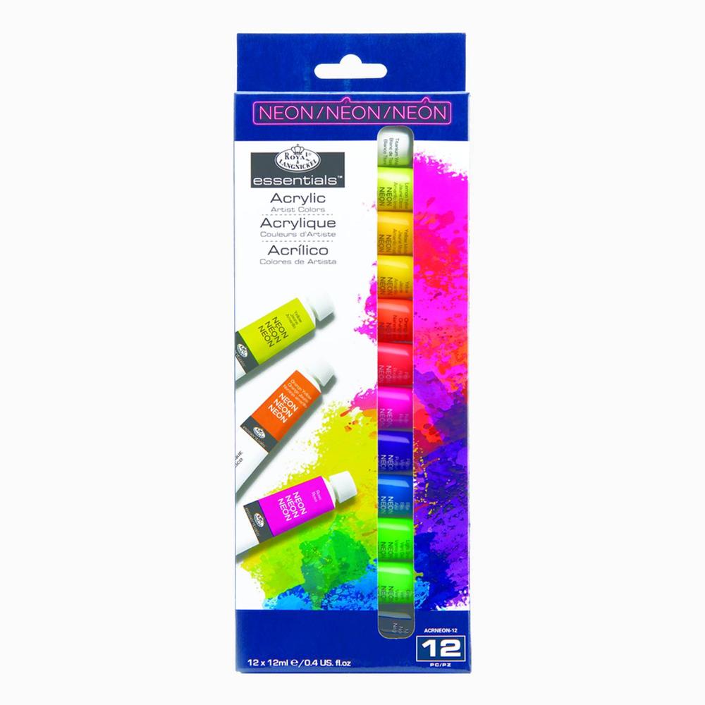 Foto 2 pulgar | Estuche de Pintura Acrílica Neón Royal & Langnickel 12 Piezas de 12 ml C/U