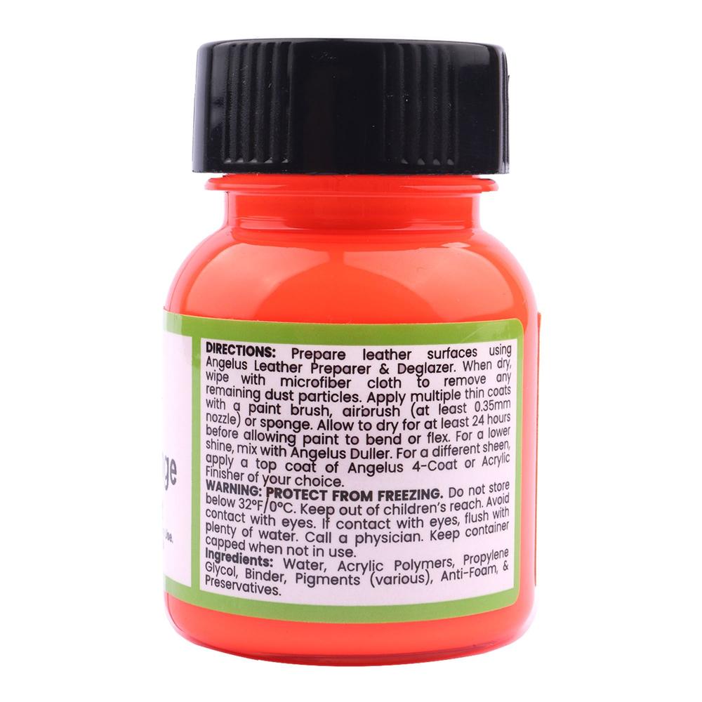 Pintura para Cuero Neon 29.5ml Flaming Orange Angelus