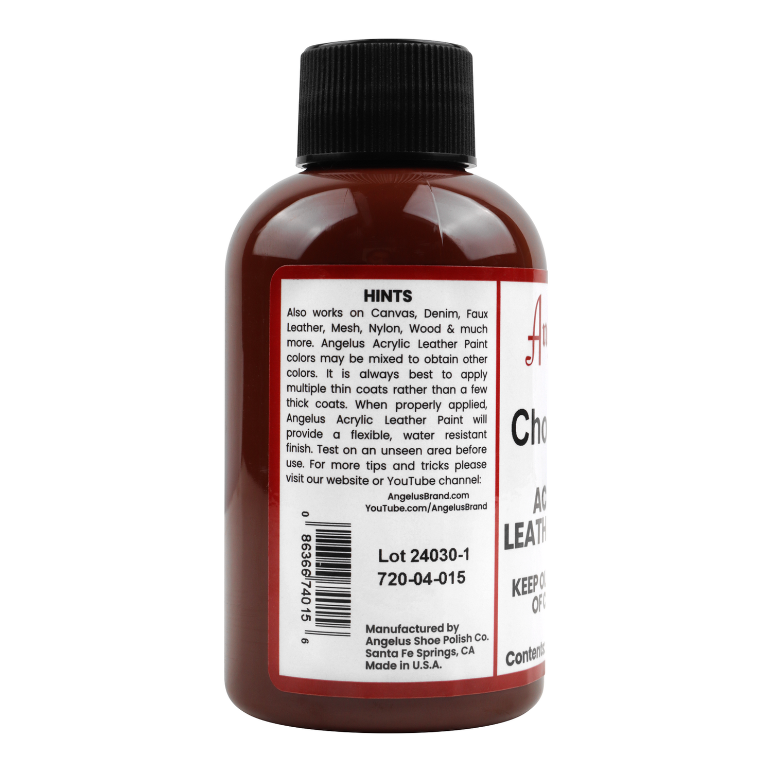 Foto 4 pulgar | Pintura Para Cuero Chocolate 118ml Angelus
