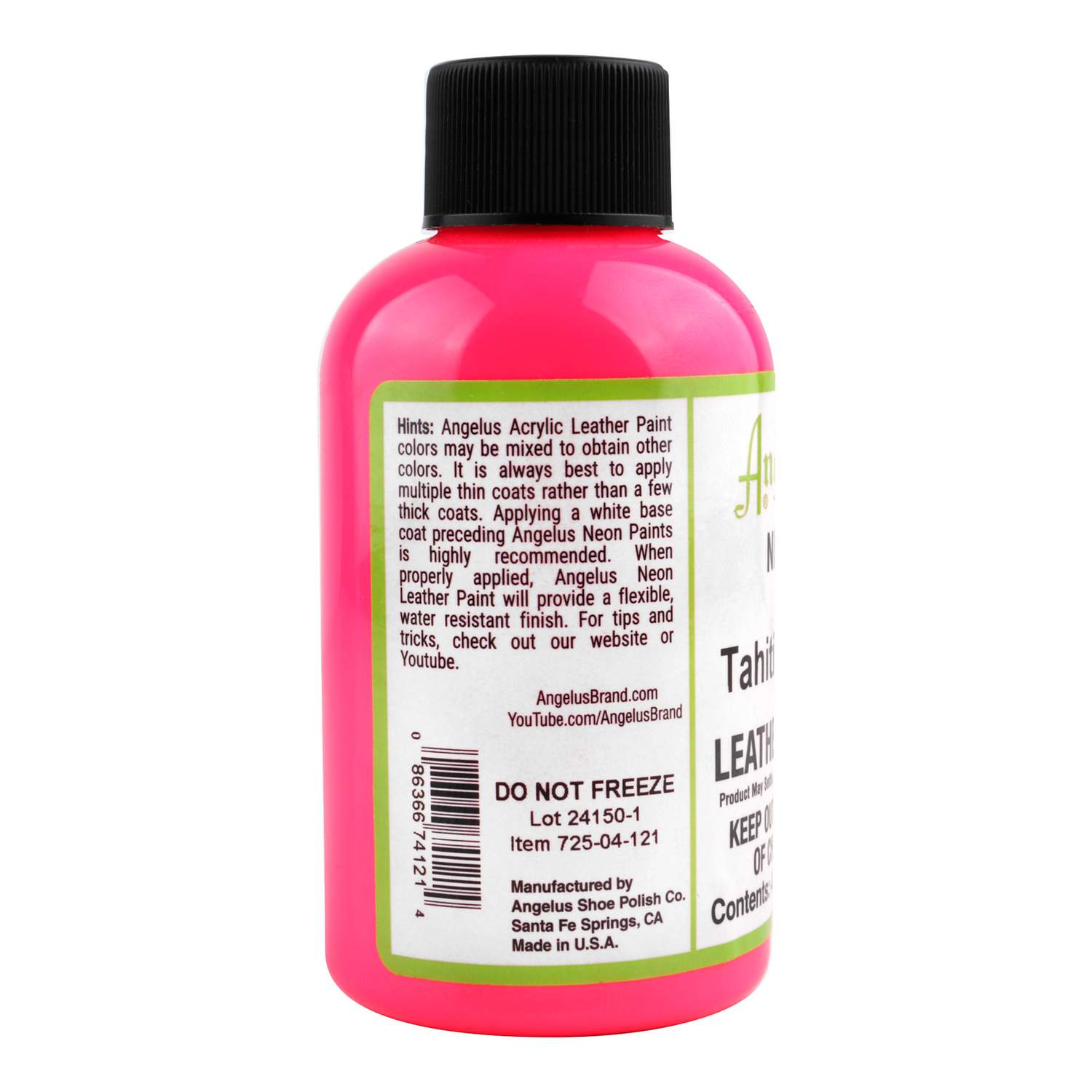 Foto 4 pulgar | Pintura Para Cuero Neon Tahitian Pink 118ml Angelus