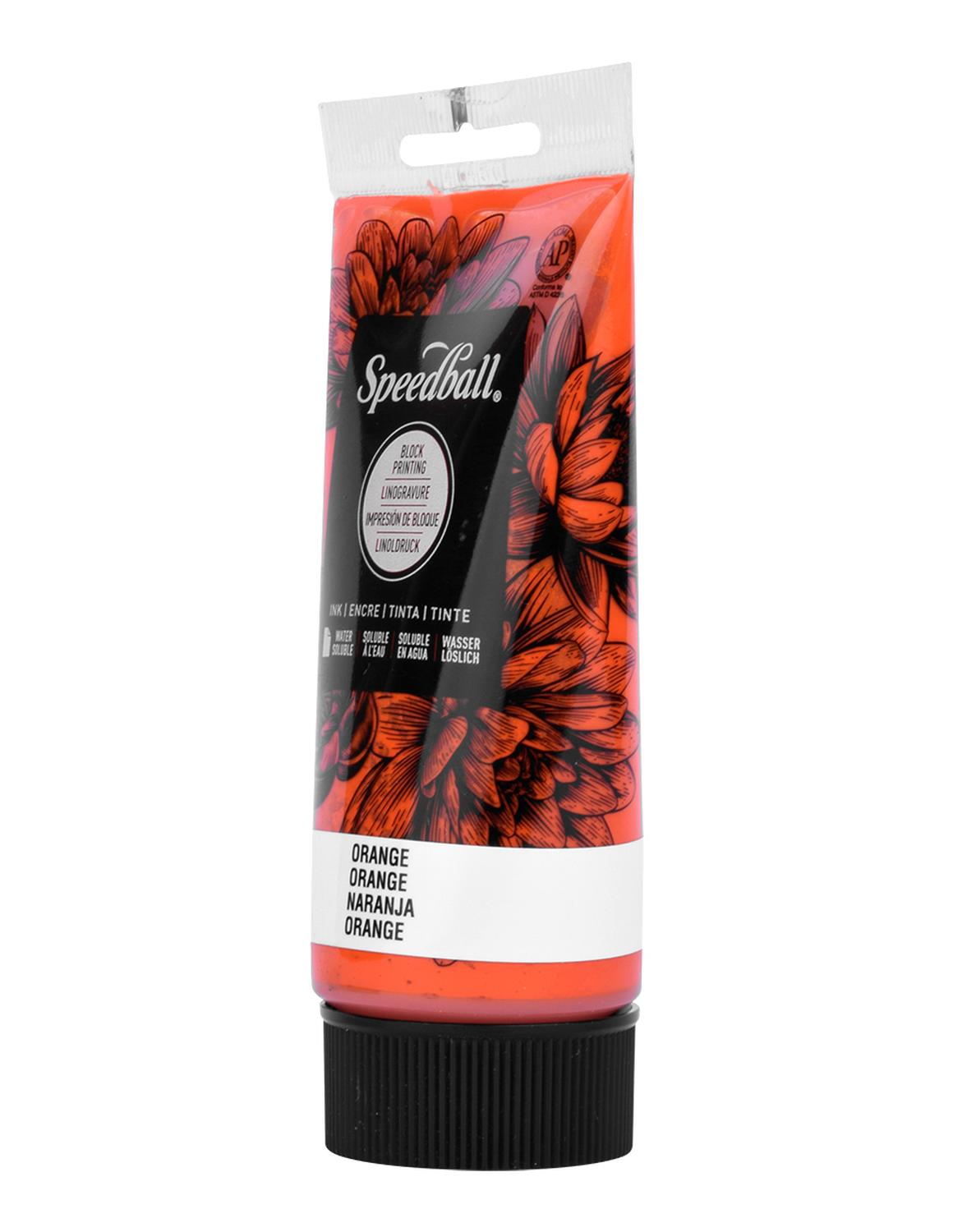 Foto 6 pulgar | Tinta Para Serigrafia Naranja Soluble En Agua 75ml Speedball