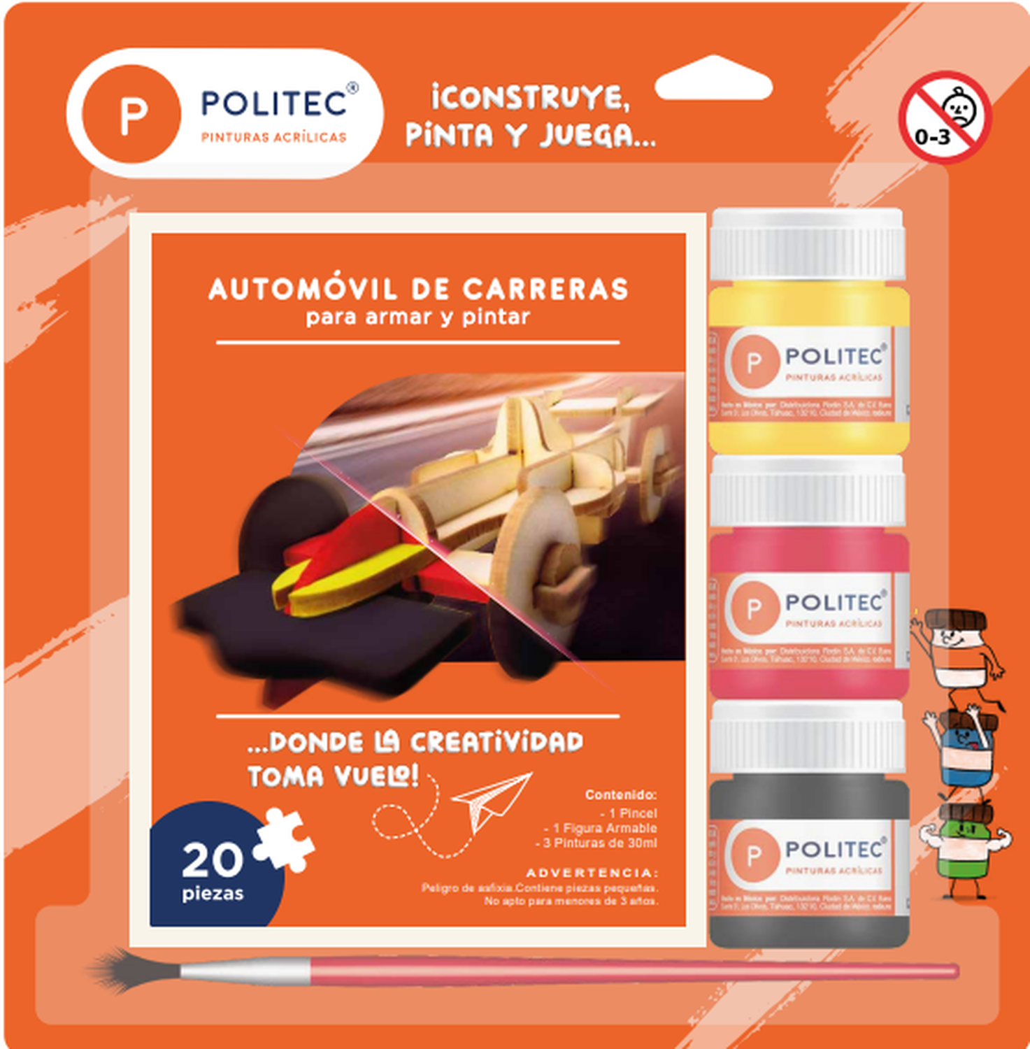 Blister Con Kit Armable Automovil Politec