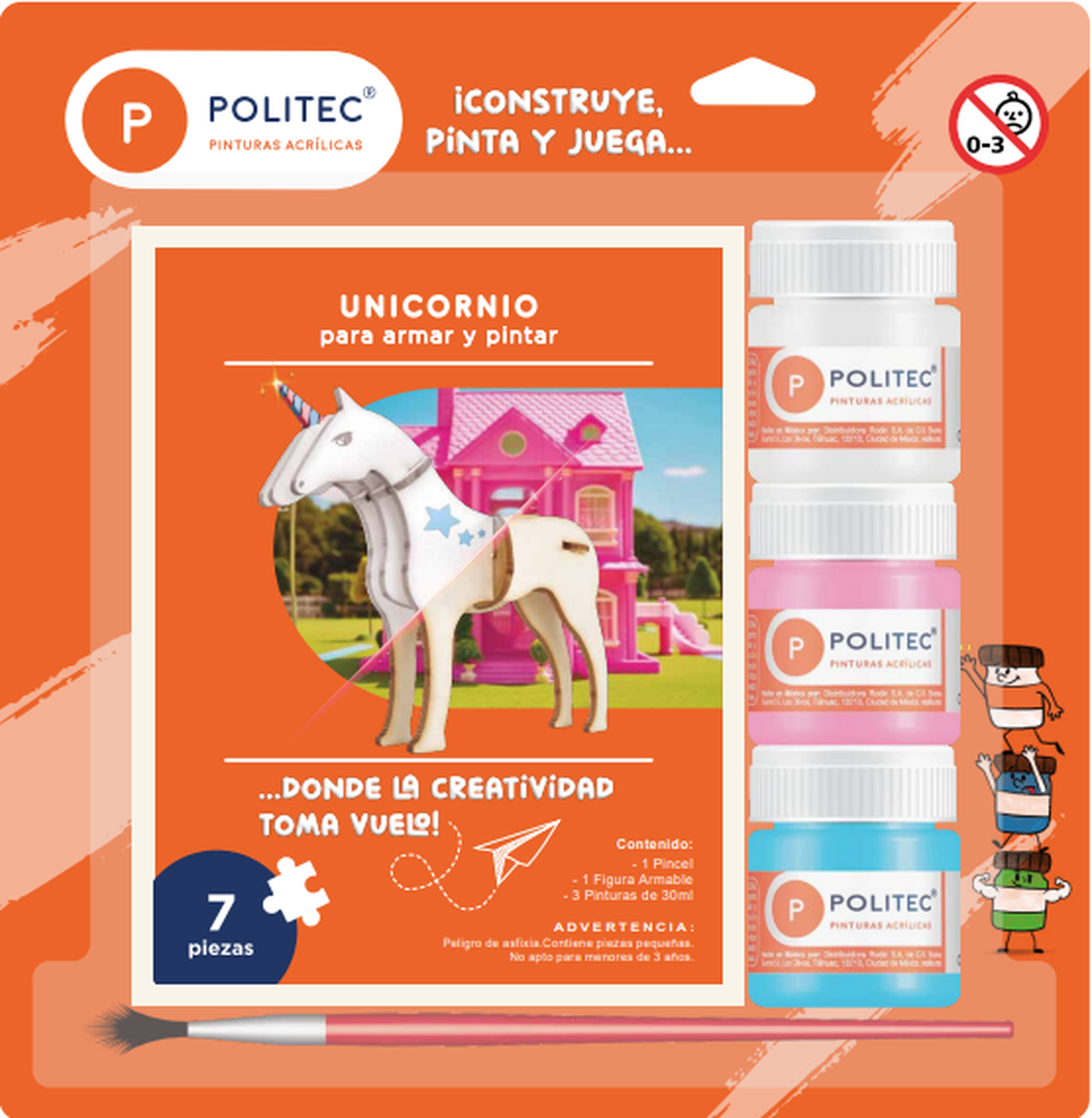 Blister Con Kit Armable Unicornio Politec