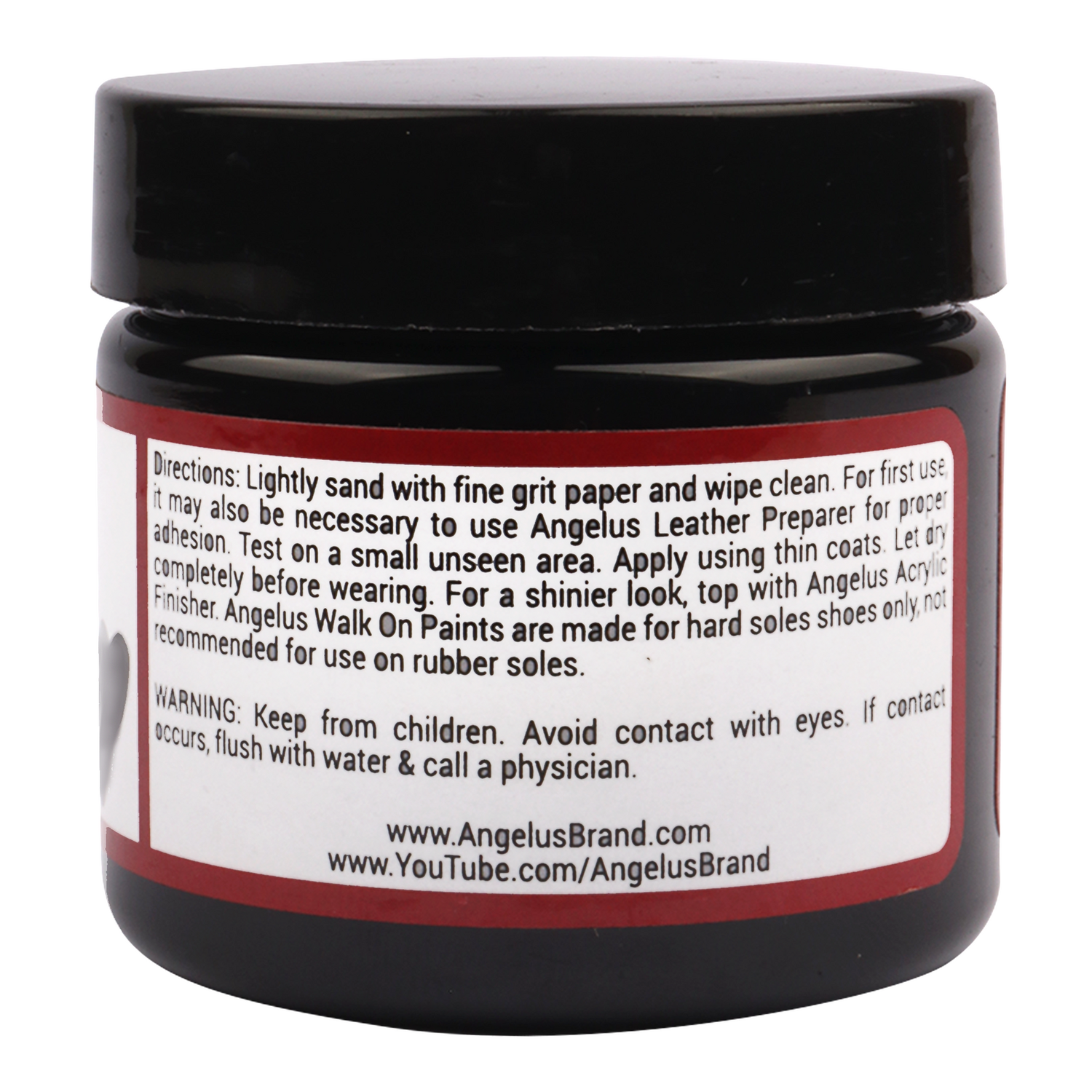 Foto 3 pulgar | Tinta Para Suelas Negra 60ml Angelus
