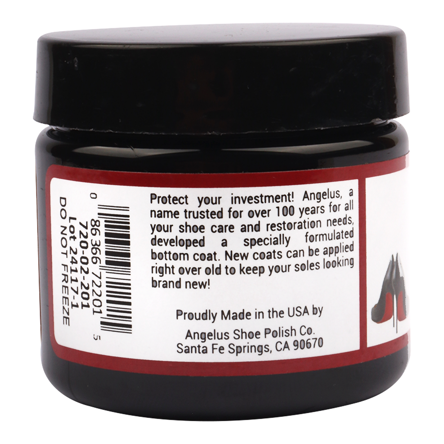 Foto 5 pulgar | Tinta Para Suelas Negra 60ml Angelus