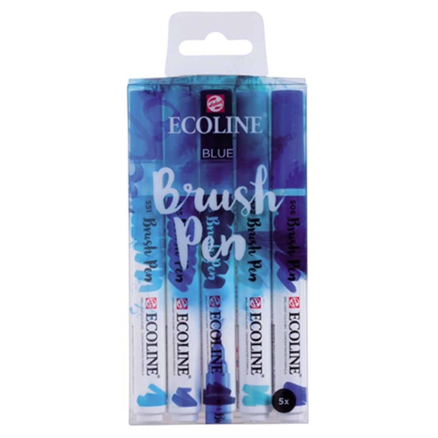 Estuche Brush Pen 5 Colores Azul N°9905 Royal Talens