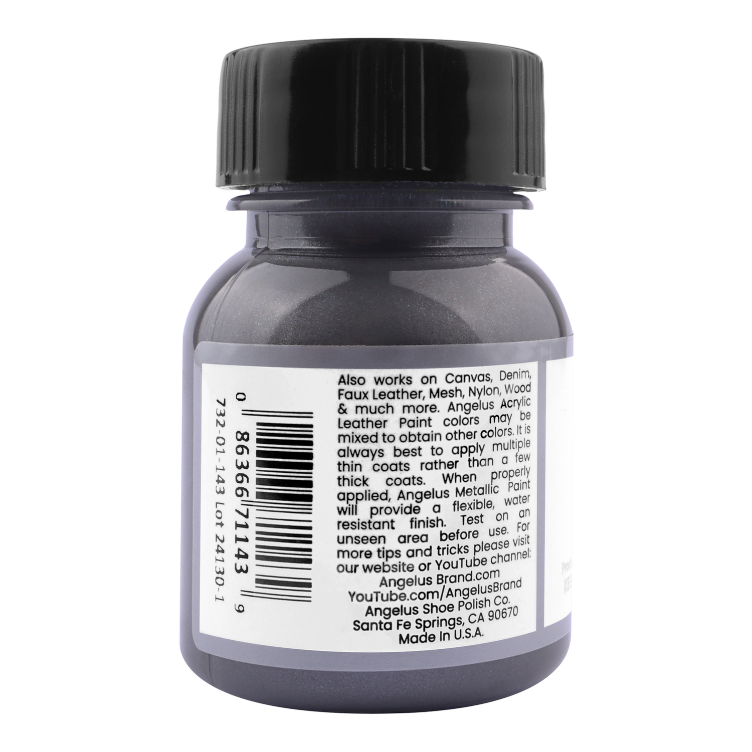 Foto 6 pulgar | Pintura Cuero Metalizada Pewter 29.5ml Angelus