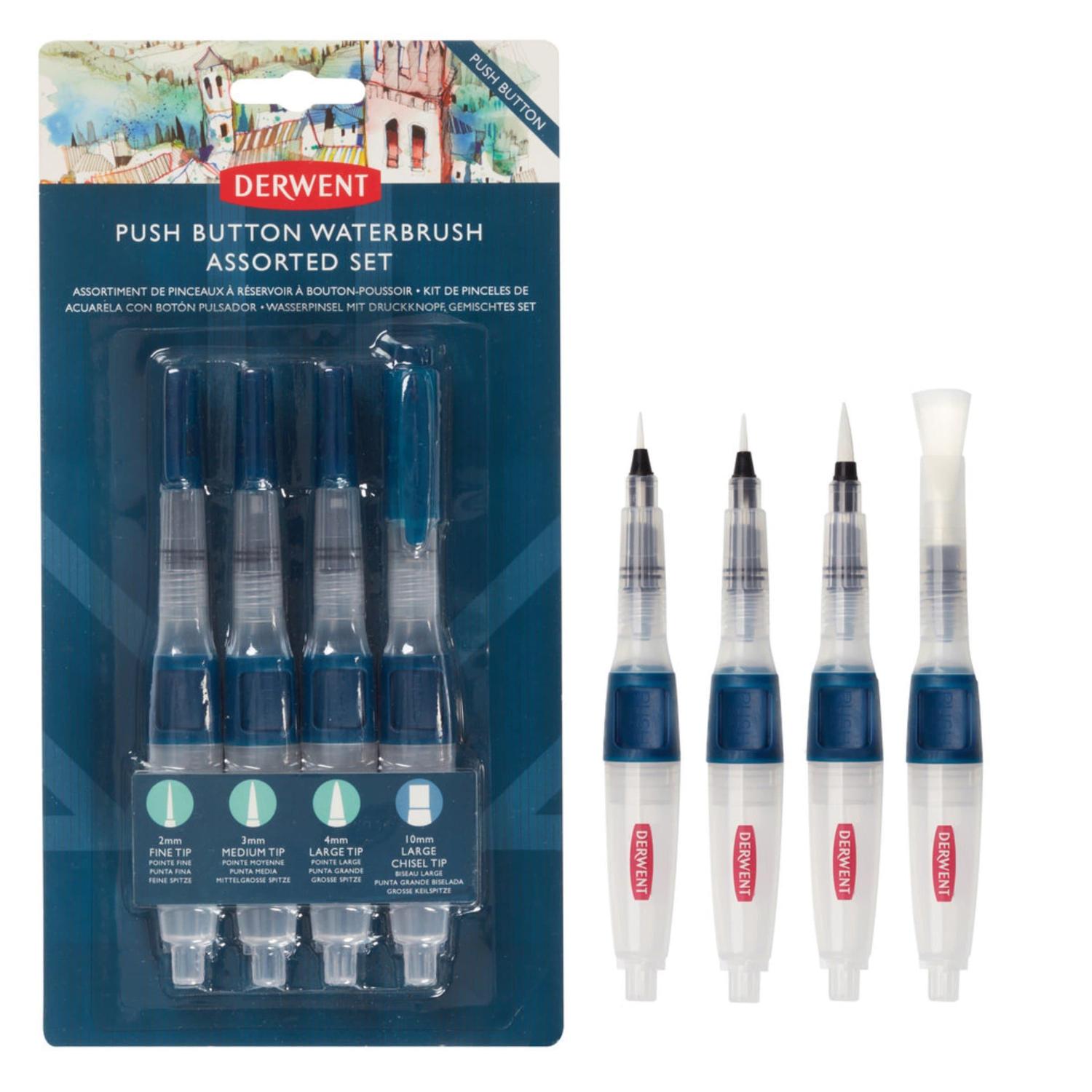 Set Con 4 Pinceles Con Déposito De Agua #2305816 Derwent