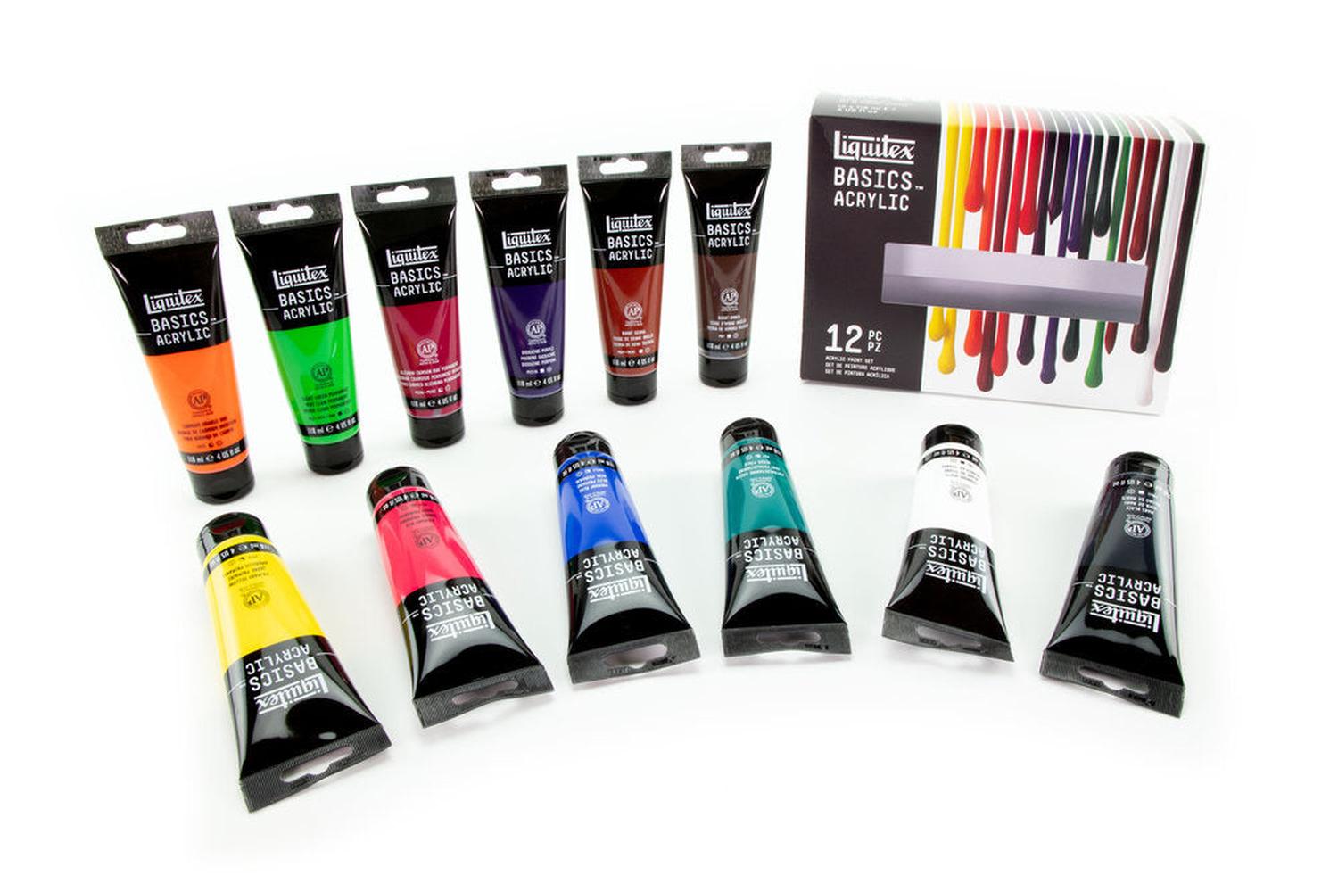 Foto 2 | Set De Pintura Acrilica Basics #3699376 12 Piezas Liquitex