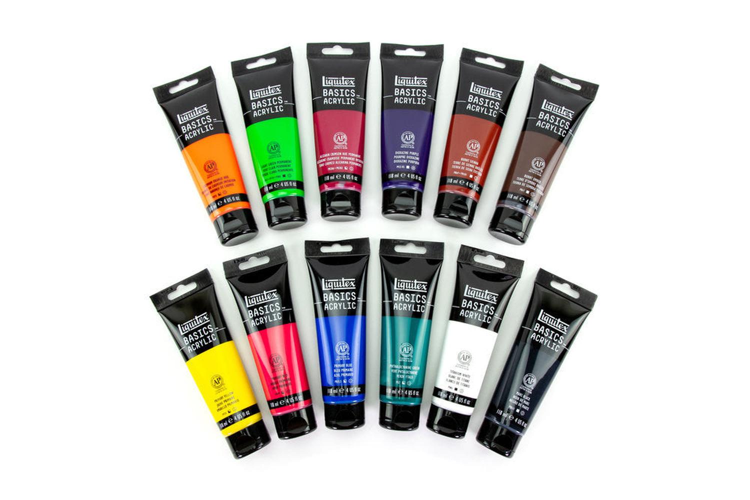 Foto 3 | Set De Pintura Acrilica Basics #3699376 12 Piezas Liquitex