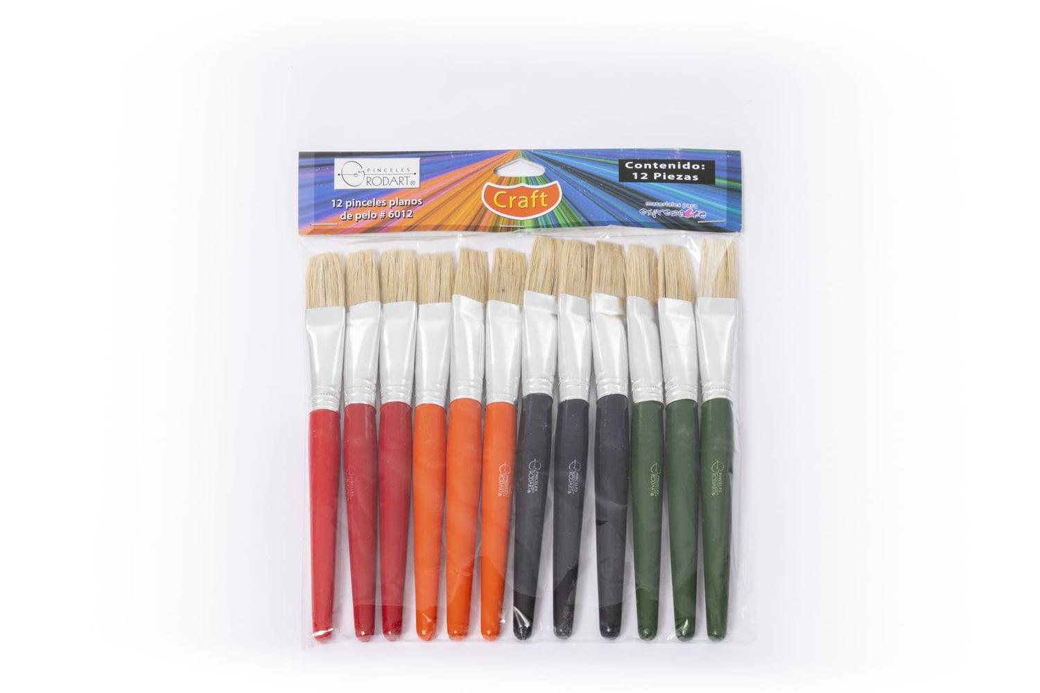 Foto 2 pulgar | Bolsa Con 12 Pinceles Serie Craft Forma Plano Rodart