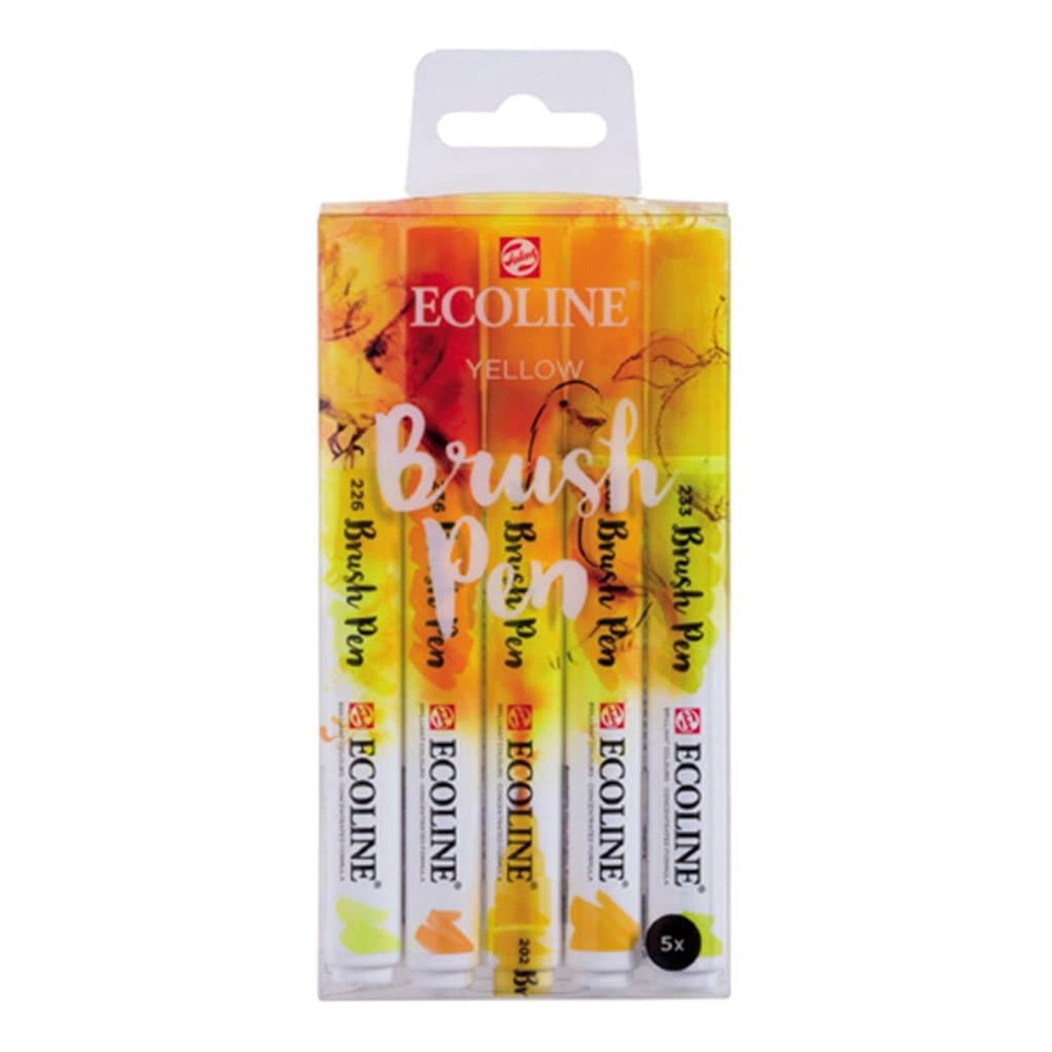 Estuche Brush Pen 5 Colores Amarillo N°9902 Royal Talens