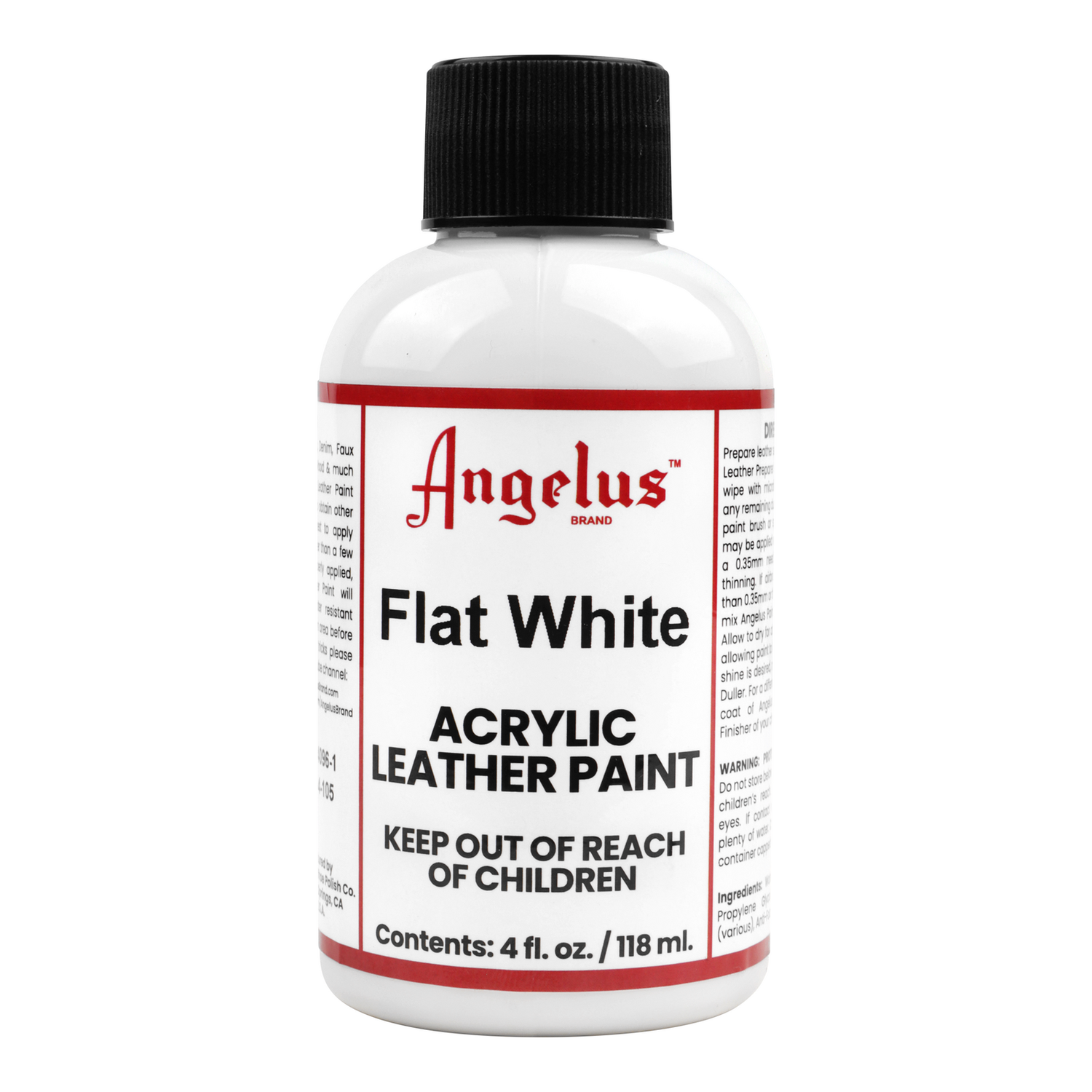 Pintura Para Cuero Flat White 118ml Angelus