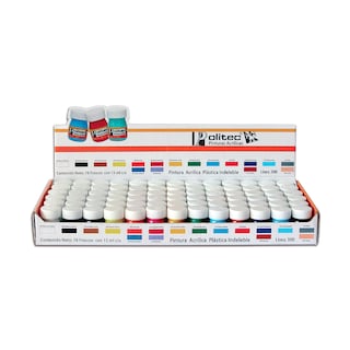 Foto 1 | Caja Exhibidora Con 78 Pinturas Acrílicas Politec